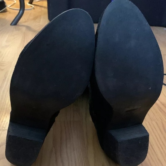 Free People Jeffrey Campbell Black Croc JOE over the knee lace up boots. - Picture 3 of 4